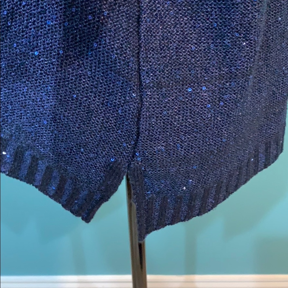 🎁💙NEW💙New Directions Navy Sequined sweater - Picture 3 of 7
